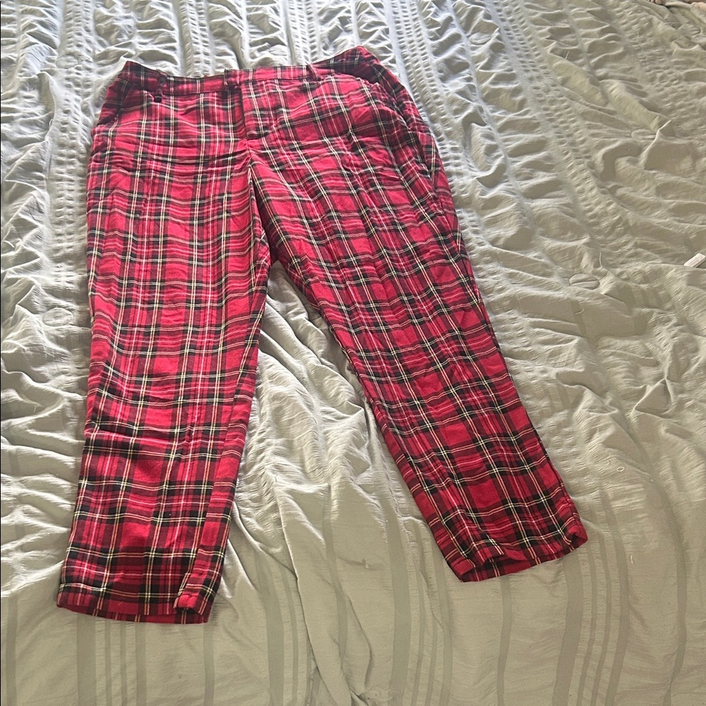 Hot Topic Red and Black Plaid Pants
